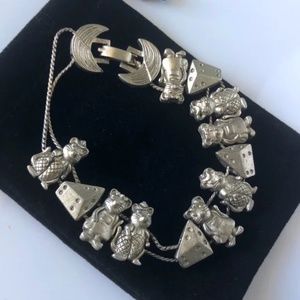 Unisex Bracelet With Velvet Pouch, length 6 1/2",, secure clasp closure.